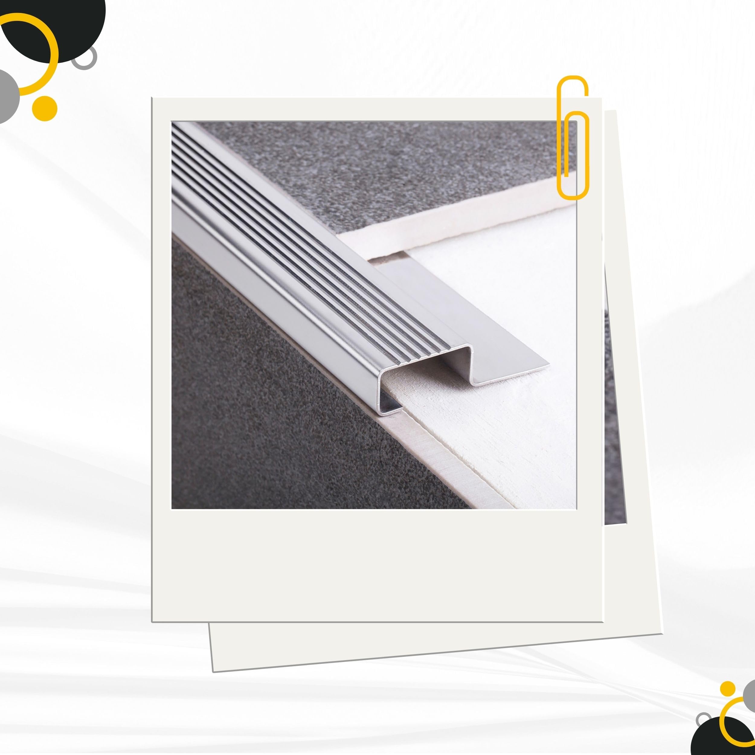 Edelstahl Stufenprofil Fliesenleiste Treppen Schiene 2,5m H12mm Profil gebürstet