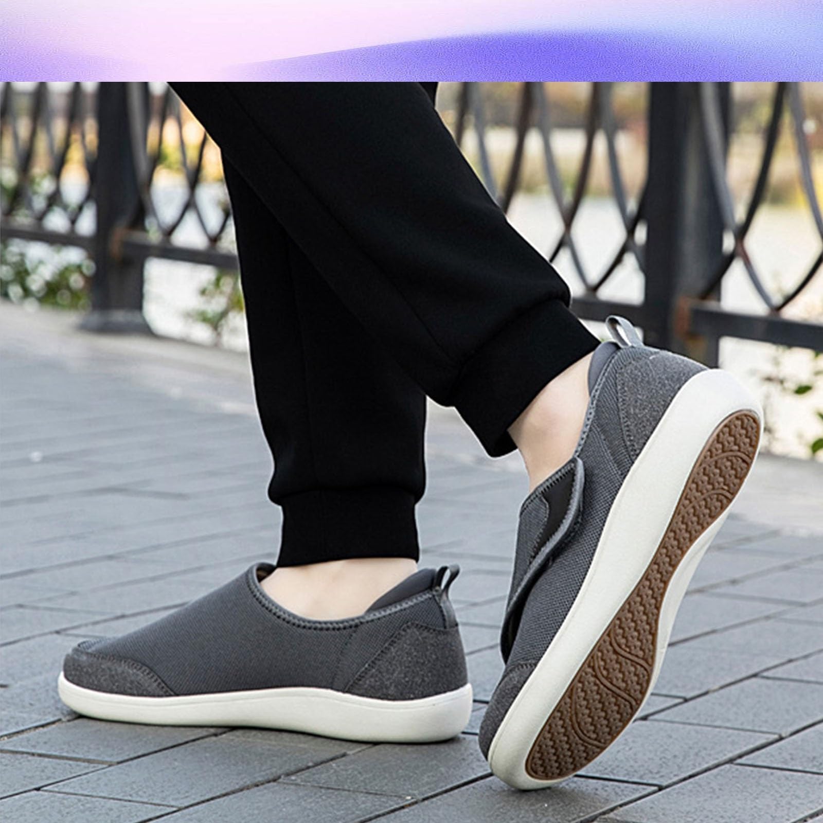 Buty Dla Diabetyków Dla Mężczyzn I Kobiet – Bardzo Szeroka I Głęboka Konstrukcja, Lekkie, Oddychające Buty Do Chodzenia, Antypoślizgowe Kapcie Ortopedyczne Dla Osób Starszych, Obrzęk Stóp(Black,37 EU)