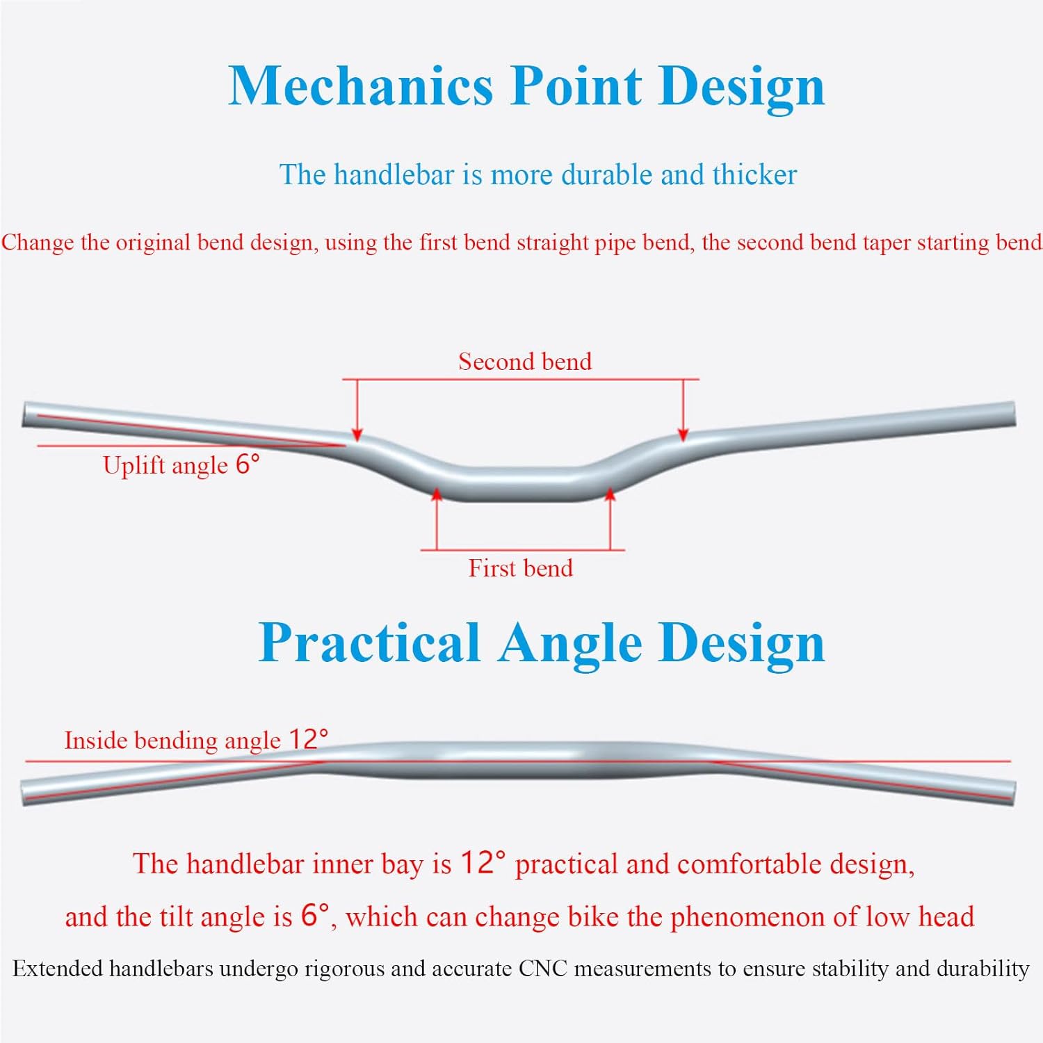 Mountain Bicycle Handlebar, Lightweight Aluminum Alloy Mountain Bicycle Extra Long Handlebar 31.8Mm 720Mm Riser Bar