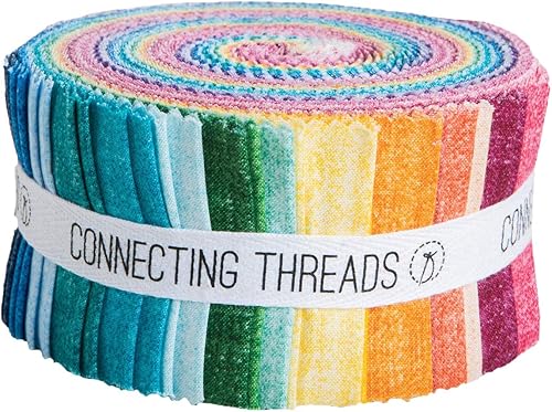 Miniatura 6 de Connecting Threads Blender Collection - Paquete de 40 piezas de tela de acolchado 100% algodón, tiras de 2.5 pulgadas
