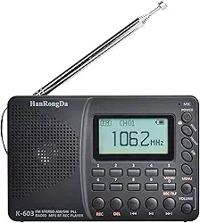 lifcasual HRD-603 Rádio Portátil AM/FM/SW/BT/TF Rádio de Bolso USB MP3 Gravador Digital Suporte Cartão TF Bluetooth