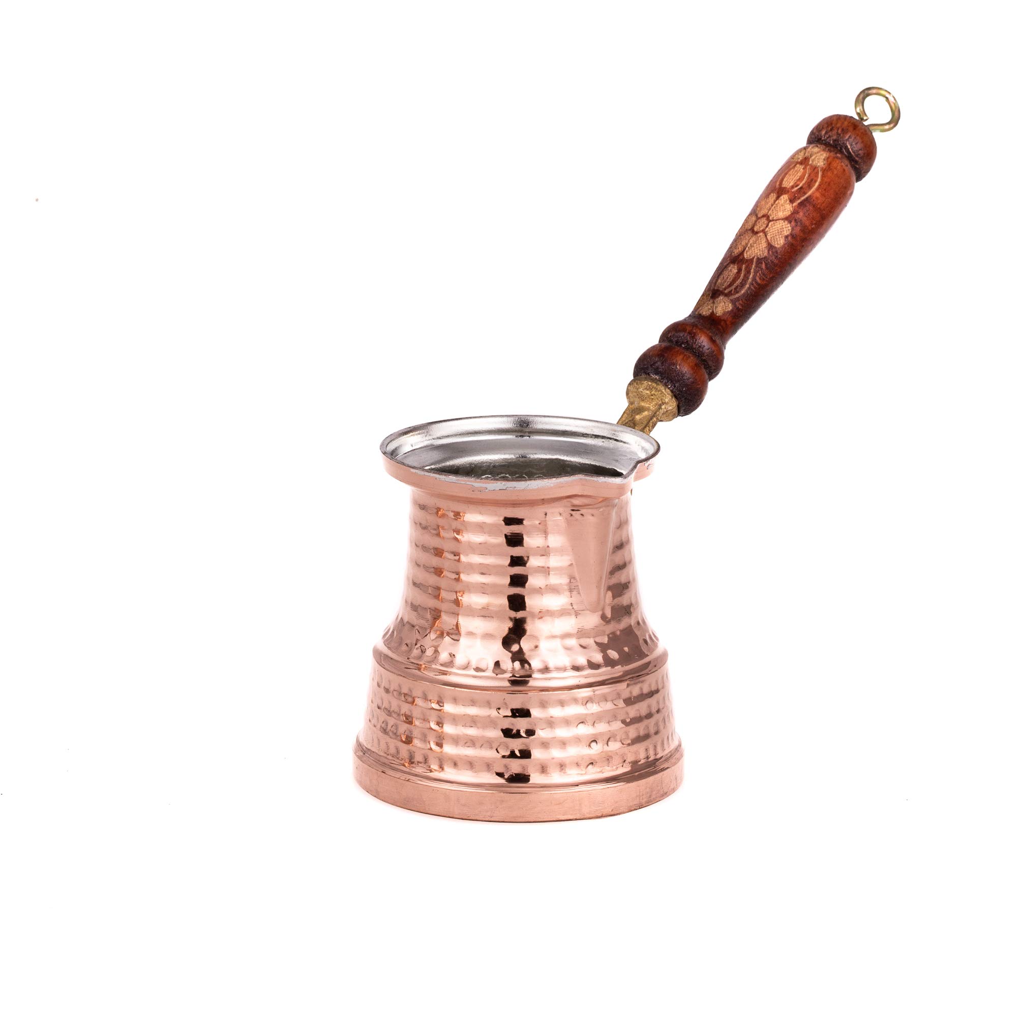 Türkische Kaffeekanne Kupfer Dzhezva 500 Ml – Handgefertigte Cezve Mit Holzgriff & Gravur, Orientalisches Design, Mokkakocher