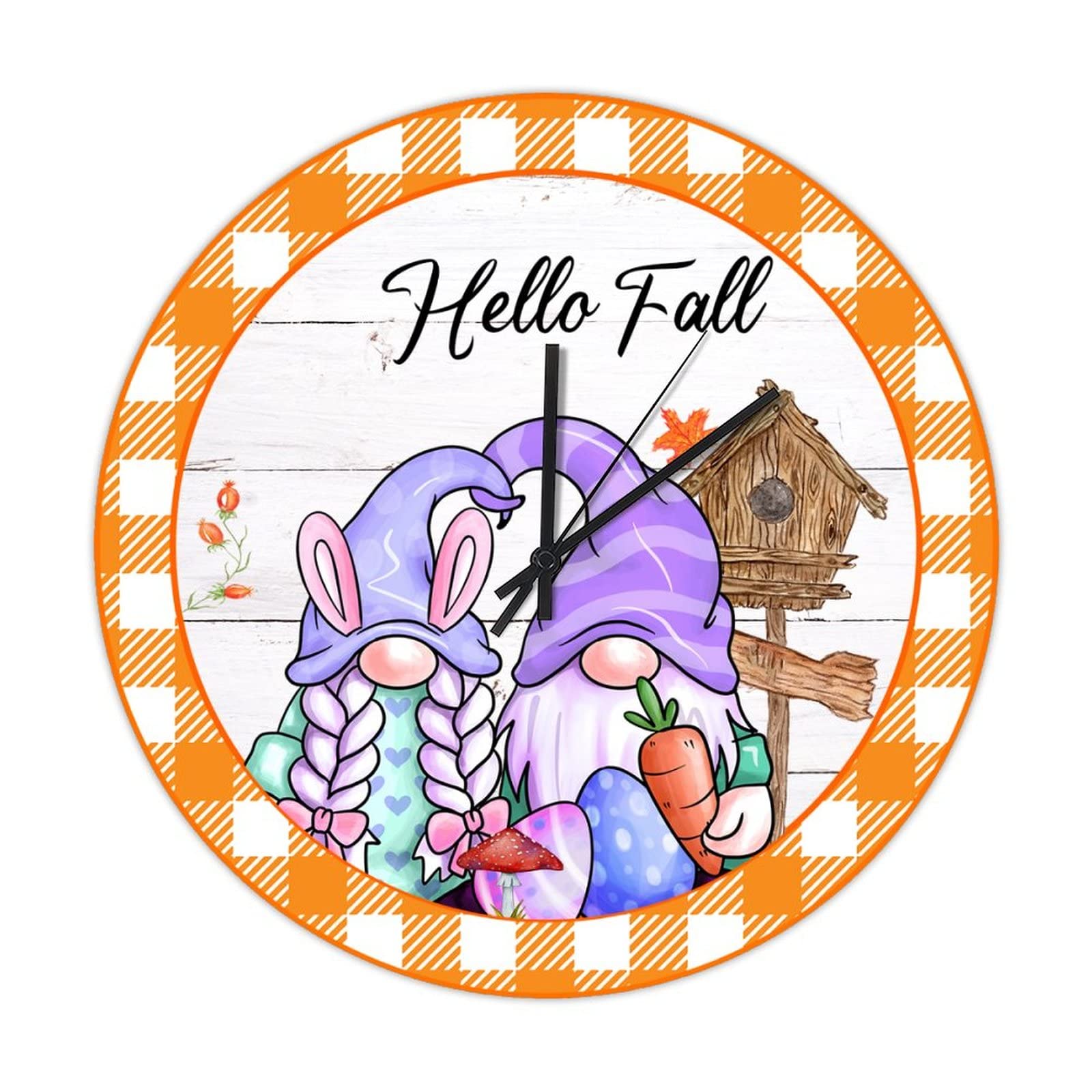 Horloge de chambre d'enfant Hello Fall pour une ambiance automne cosy