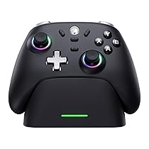Controller per PC,  Switch, con Base di Ricarica, 1000Hz Polling Rate, Hall Joystick, 3 Modalità – 2.4GHz, BT, Cavo, Batteria 800mAh, Turbo, Vibrazione, Controller Gaming per PC, NS, Switch 2OS, Android