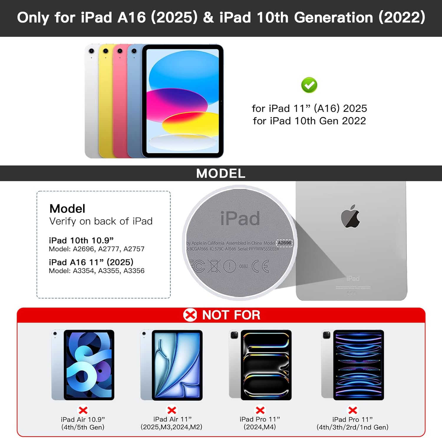 for iPad 11th (A16, 2025)/10th Generation Case with Keyboard, Ultra-Thin & Lightweight, Safe Pencil Buckle, Rechargeable Magnetic Detachable Keyboard for iPad 11th/10th 10.9" 2022, Grey
