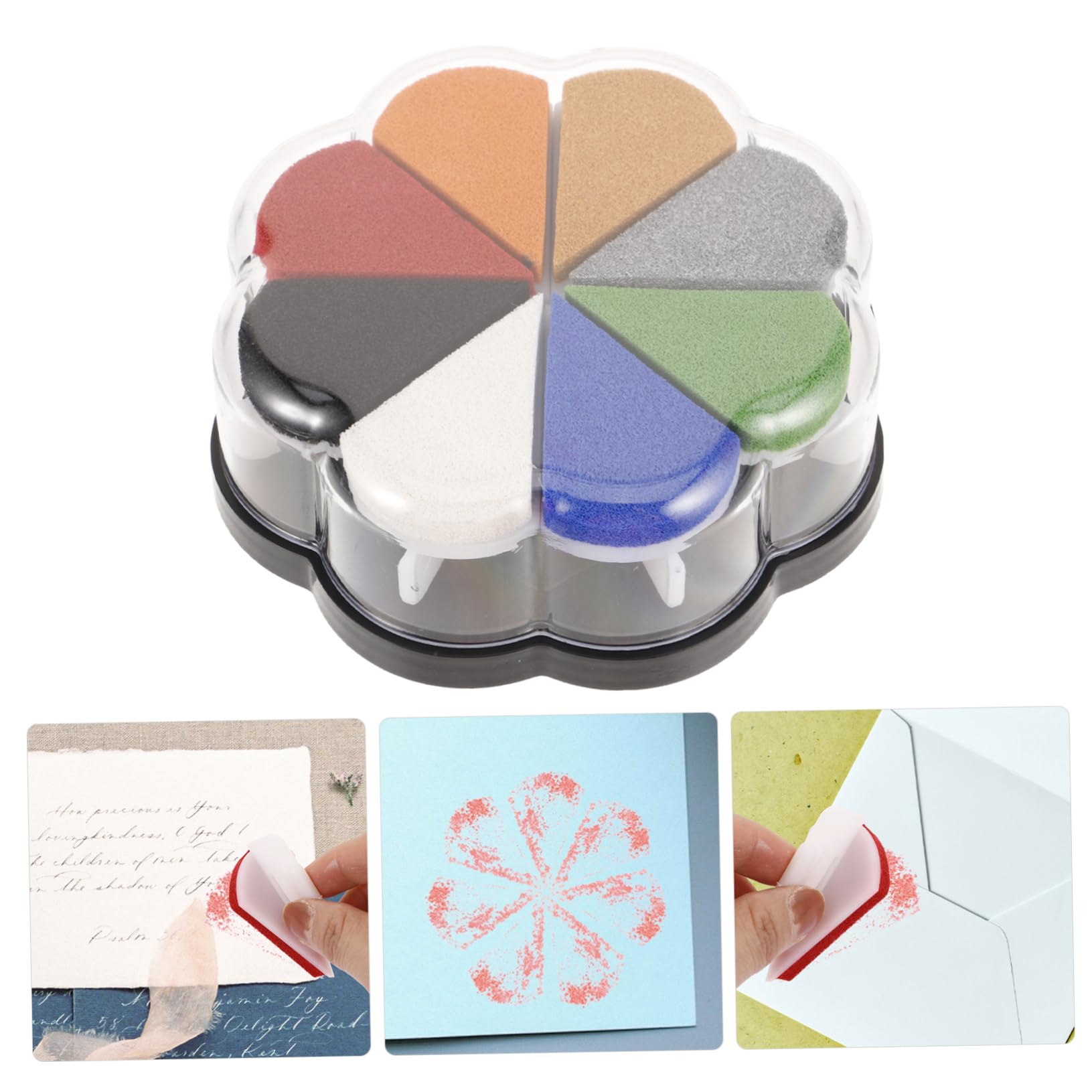 TEHAUX 3piezas Tinta Colorida Para Scrapbook Almohadilla De Tinta Washable De Para Manualidades y Pintura Para y Proyectos Creativos