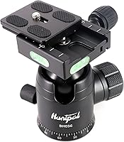 Vista 1 de HUNTPAL Soporte de cabeza de bola de trípode de 1.417 in para rifles, soportes para pistolas con tornillo de 1/4 de pulgada, montaje de rosca de 3/8