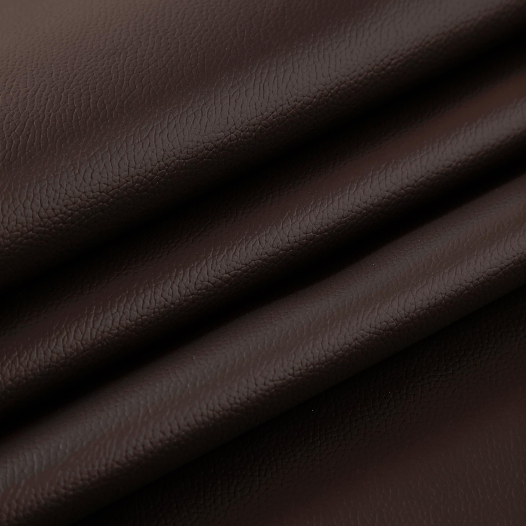 Encasa XO Runner Tavola in Finta Pelle, Impermeabile 12"x72" | Marrone scuro, Spessore 0,7 mm | Retro Tricot Antiscivolo | Facile da Pulire con Panno Umido | Protegge il Tavolo