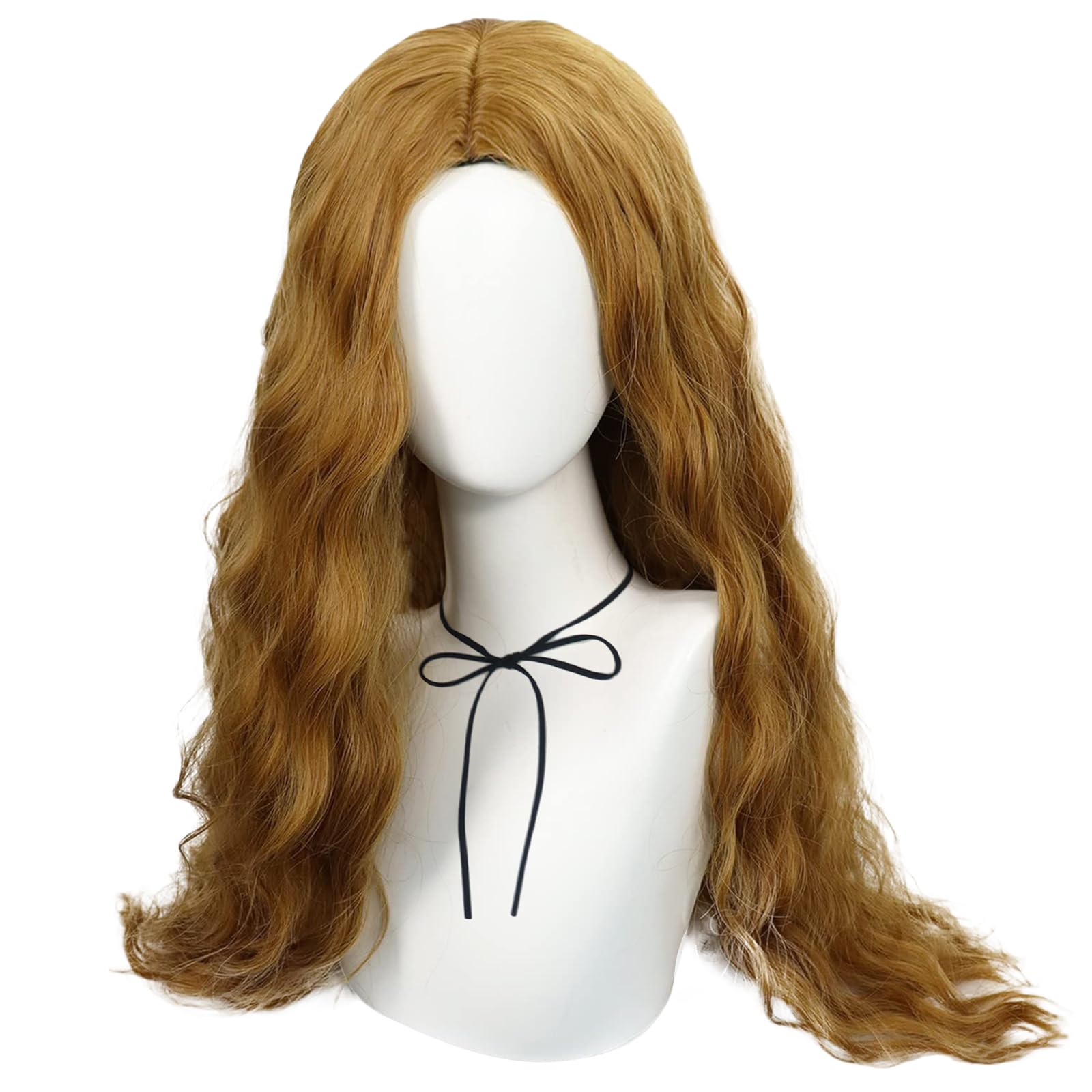 BESTBEL+Hair Cap Long Ginger Wig Witch Wig Women Brown Curly Wig for Women Girls Moive Synthetic Wigs for Halloween Cosplay Womens Cosplay Outfit for Costume Party