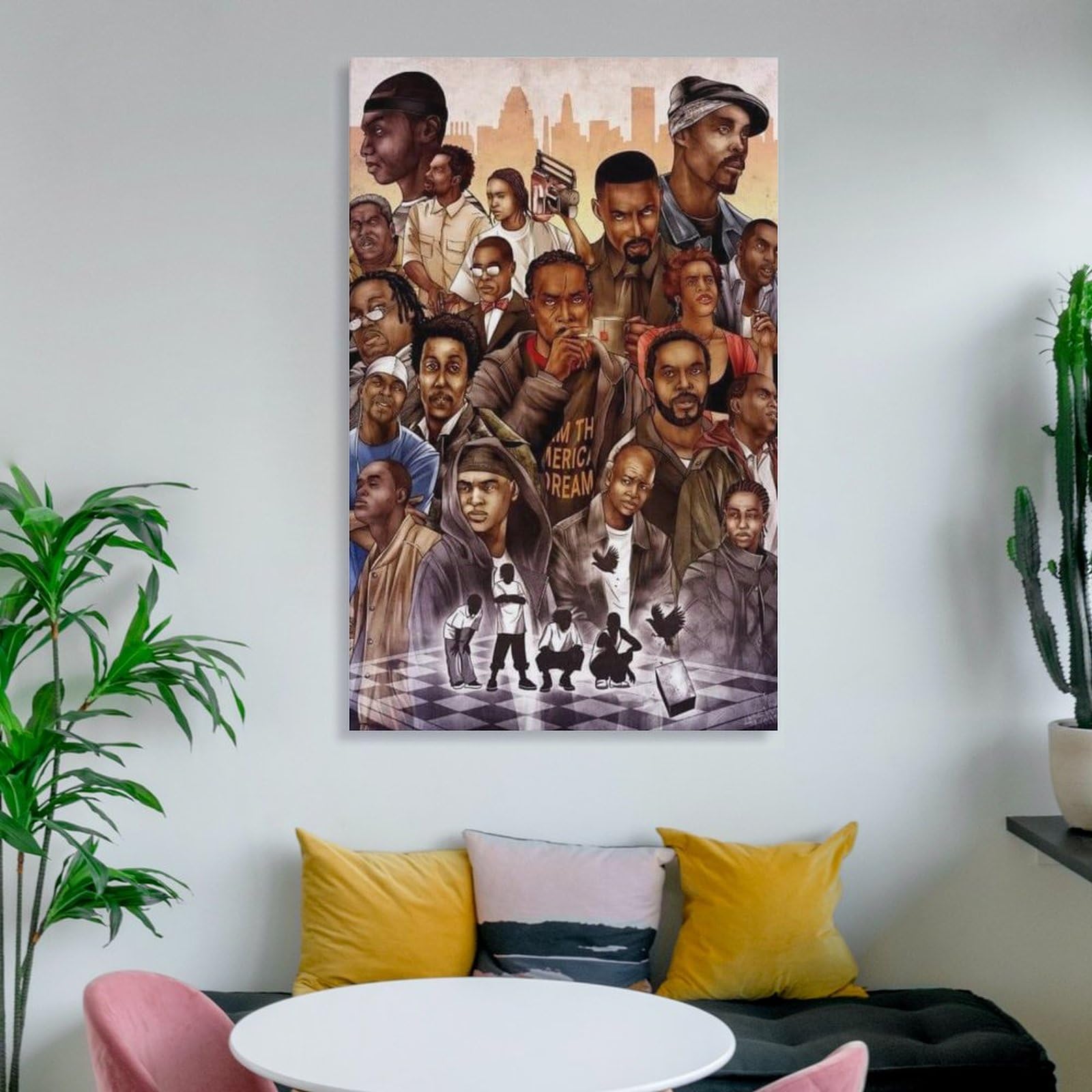 Poster con stampa artistica da parete, motivo: cantante rap, hip hop, tutte le stelle, decorazione per la casa, poster 40 x 60 cm