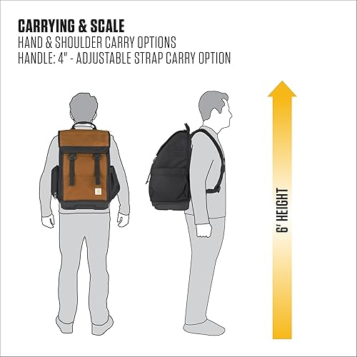 Miniatura 6 de Carhartt Bolsa de herramientas para hombre con correas de hombro ajustables, duradera, resistente al agua, organizador de herramientas