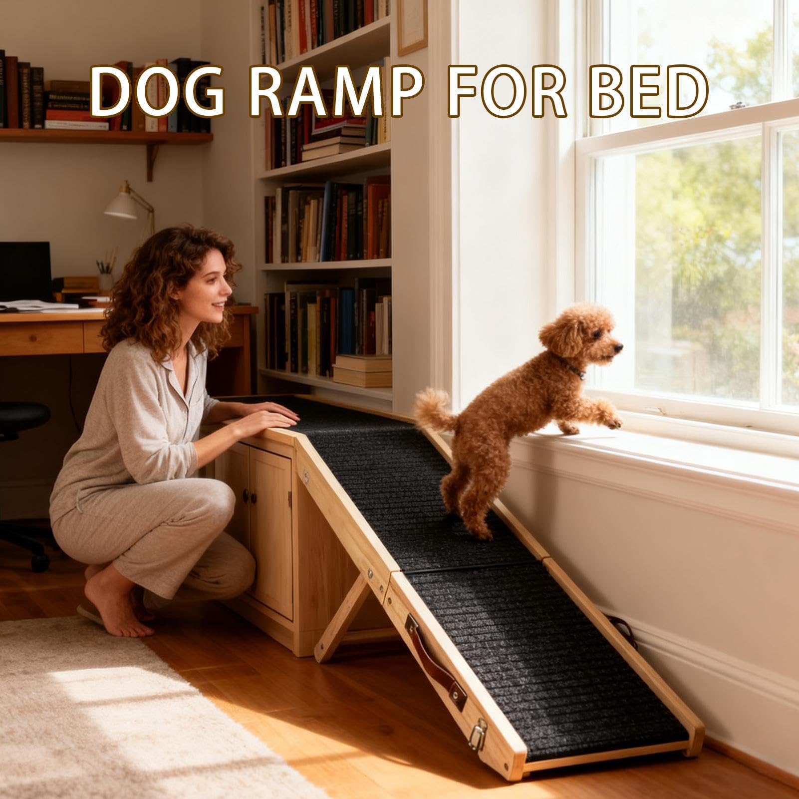Rampa para Perros Madera 4 Niveles de Altura Antideslizante