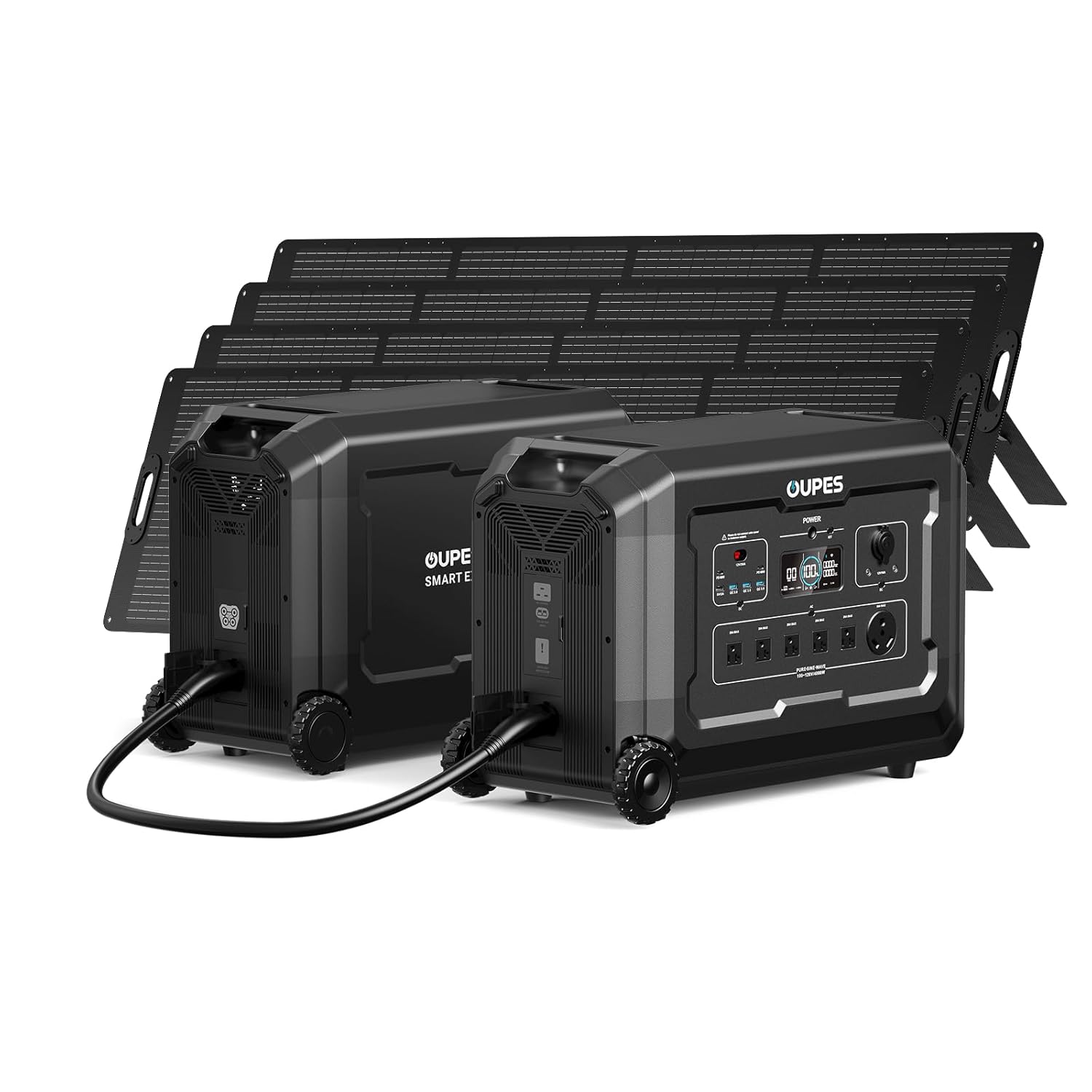 OUPES Mega 5 Complete Solar Home System Power Station 1 B5 Extra Battery 4 240W Solar Panels 10