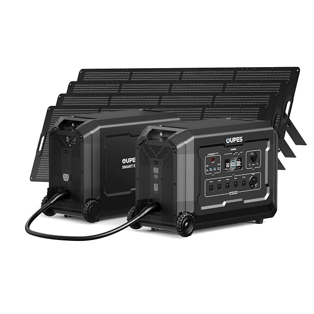 OUPES Mega 5 Complete Solar Home System Power Station 1 B5 Extra Battery 4 240W Solar Panels 10