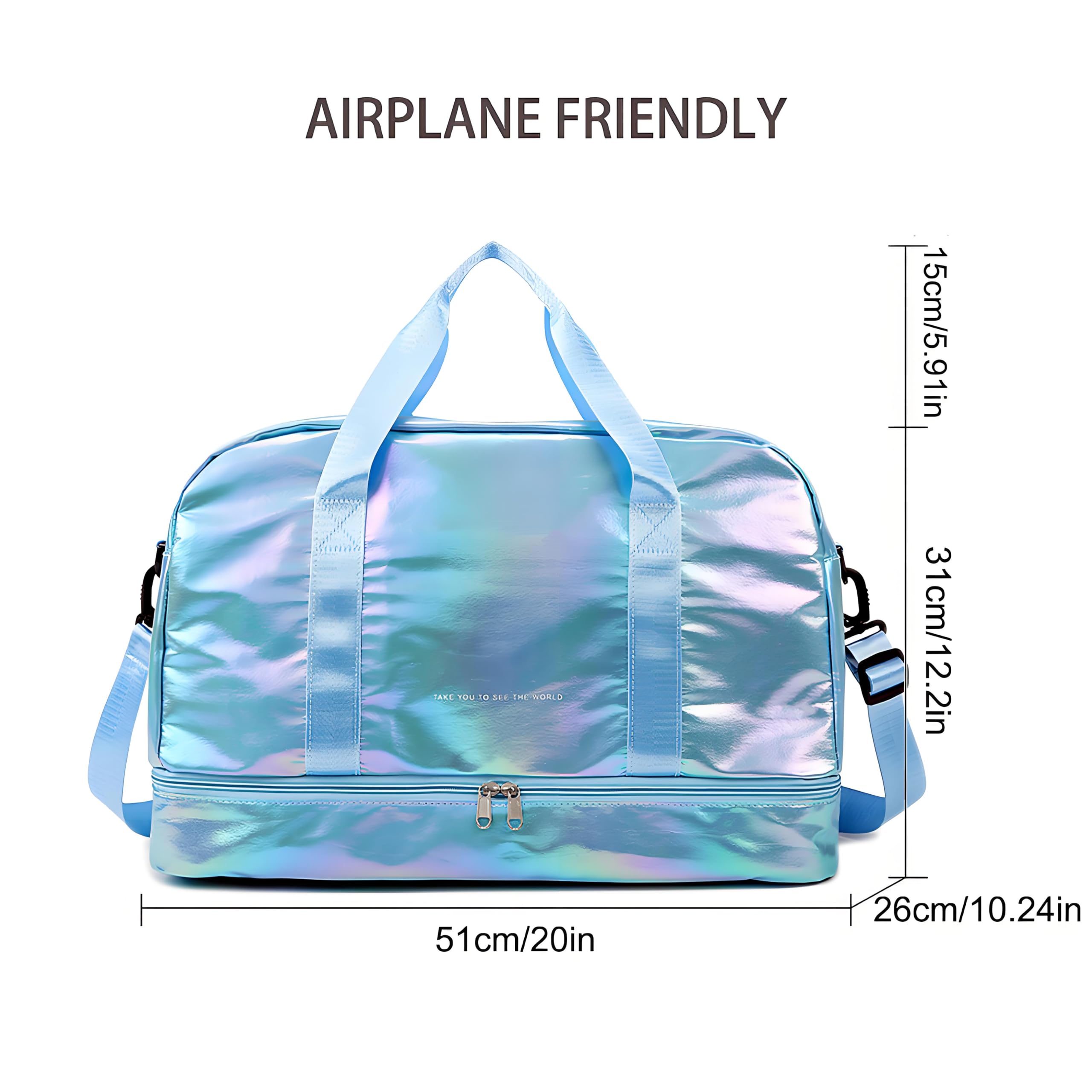 Weekender Bags for Women,Personal Item Travel Bag with Shoes Compartment,Overnight Travel Duffel Bag - Image 2
