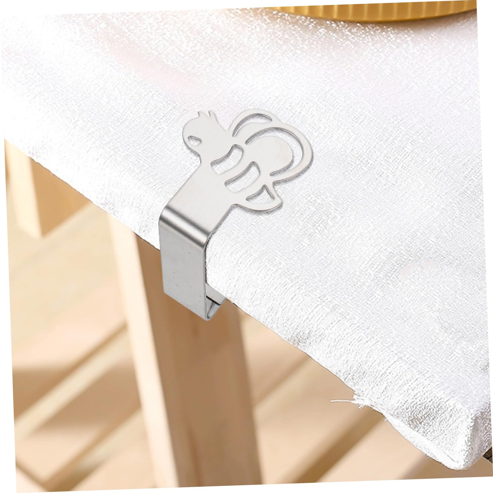 HOMSFOU 12pezzi Fermagli per Tovaglie Acciaio Inossidabile Antiscivolo da Facile da Installare e Rimuovere per Feste Picnic e Ristoranti Design Robusto e Durevole