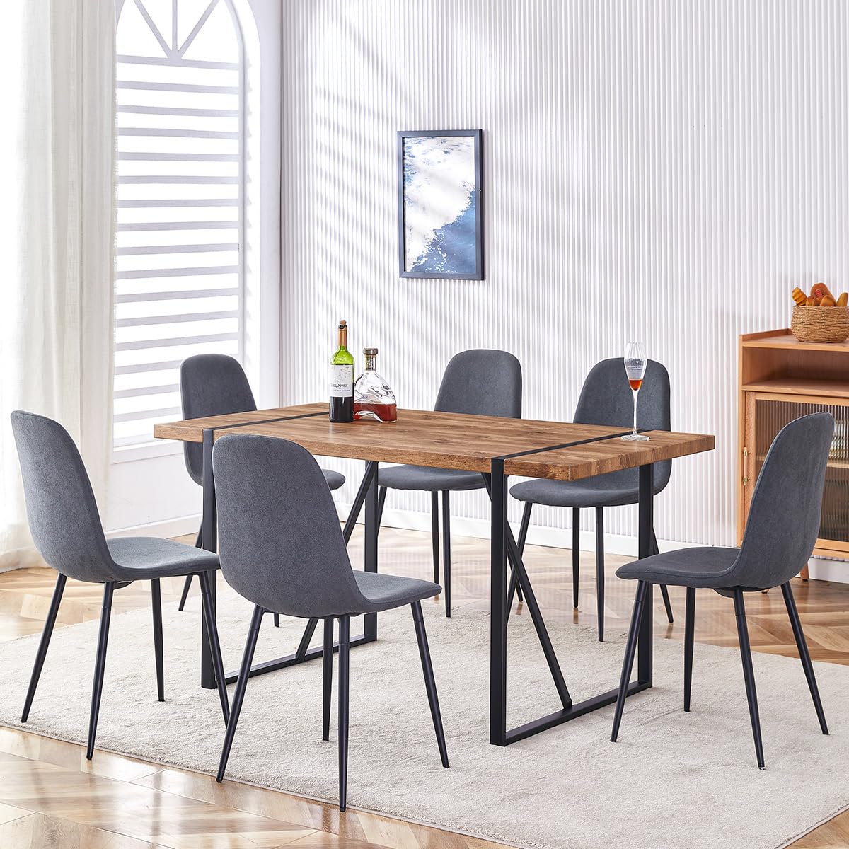 UELKS Suede Nap Dining Set