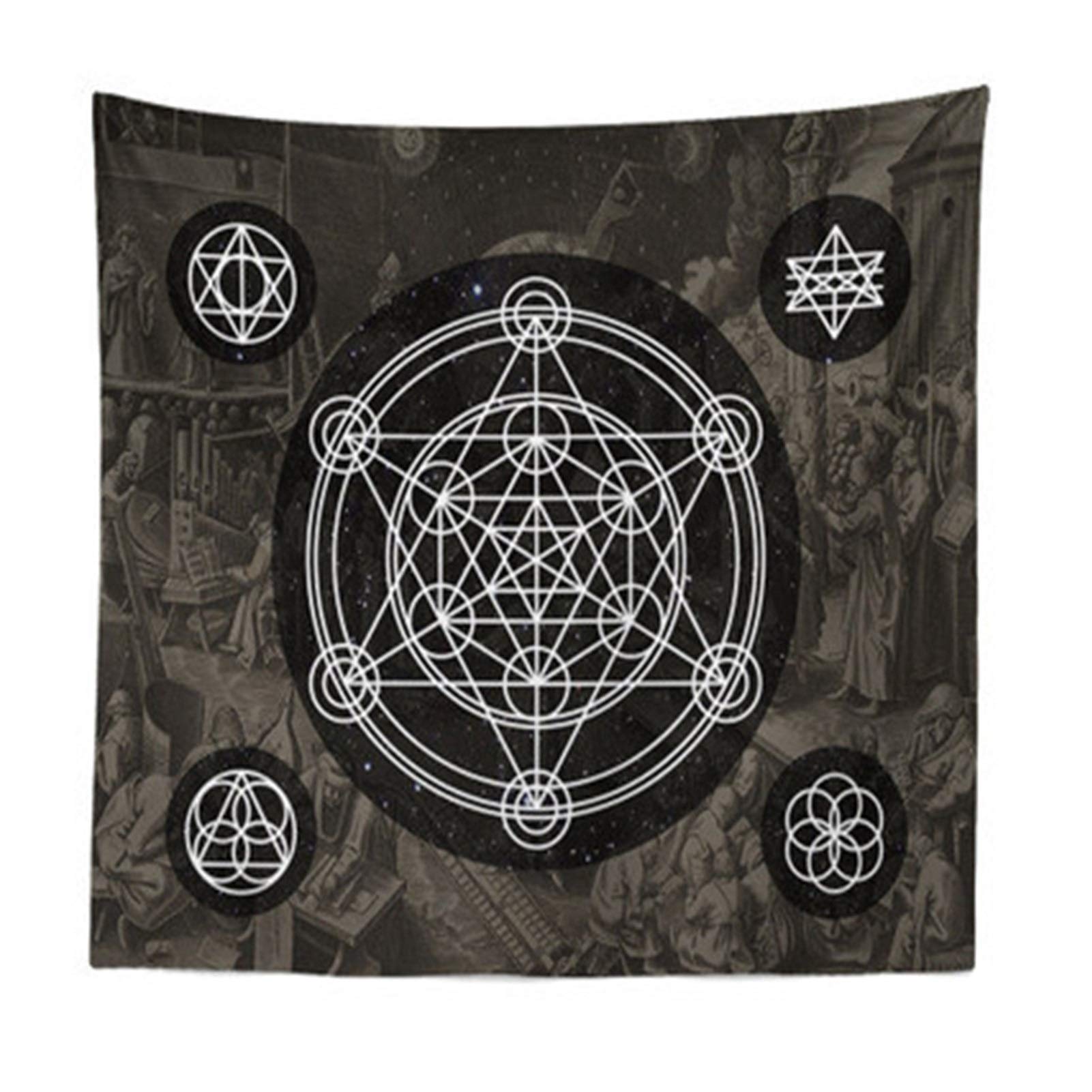 Tapices colgados de la Pared Sun Moon Pared tapicería de la Pared de la Alfombra Psychedelic Pared de Tela Tapiz Tapiz (Color : 04, Size : 1800 x 2300 mm)