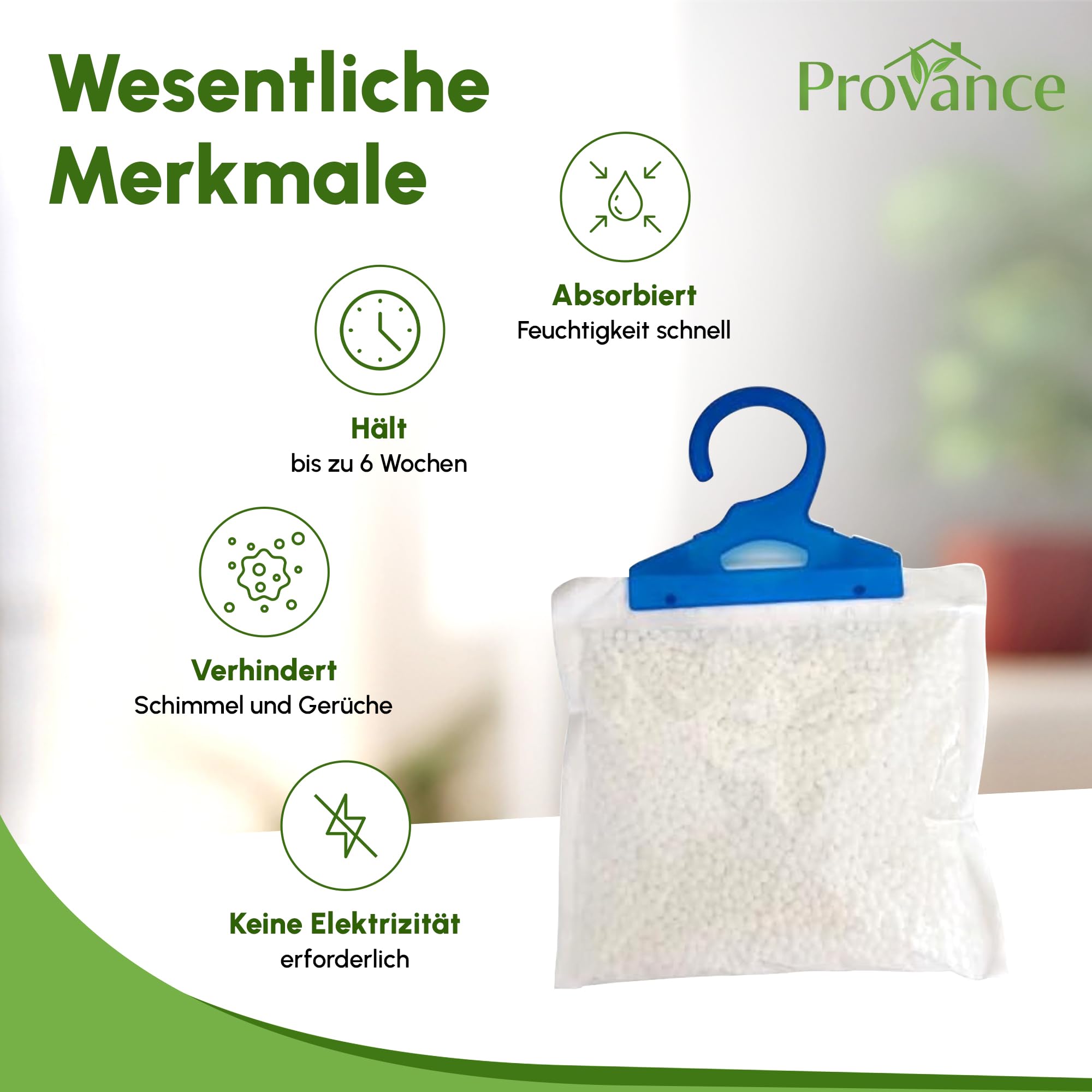 24er Set Luftentfeuchter Luftraumentfeuchter Beutel zum aufhängen XL 250g Feuchtigkeitsabsorber Moisture Absorber Fenster Schrank Granulat für auch Bad, Wohnwagen, Wohnmobil, Schiff, Auto usw. (24)