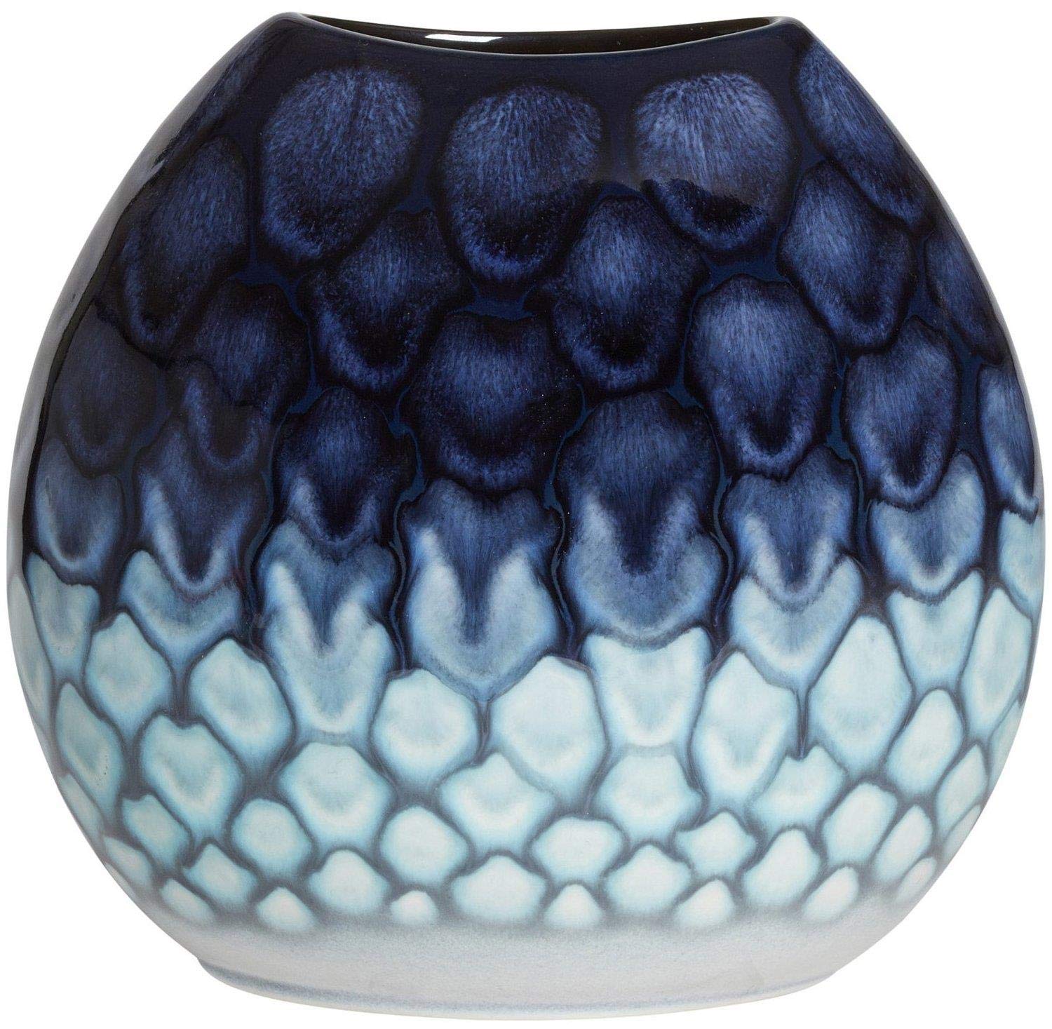 Poole Pottery Blue Ocean Purse Vase 20Cm