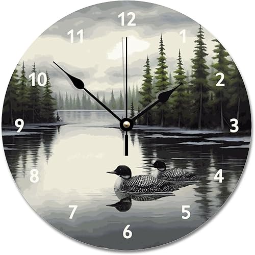 Loon - Reloj de pared rĂşstico de madera de estilo chic de 10 pulgadas, silencioso, sin tictac, funciona con pilas, para sala de estar, dormitorio, Loon - Reloj de pared rĂşstico de madera de estilo chic de 10 pulgadas, silencioso, sin tictac, funciona con pilas, para sala de estar, dormitorio,
