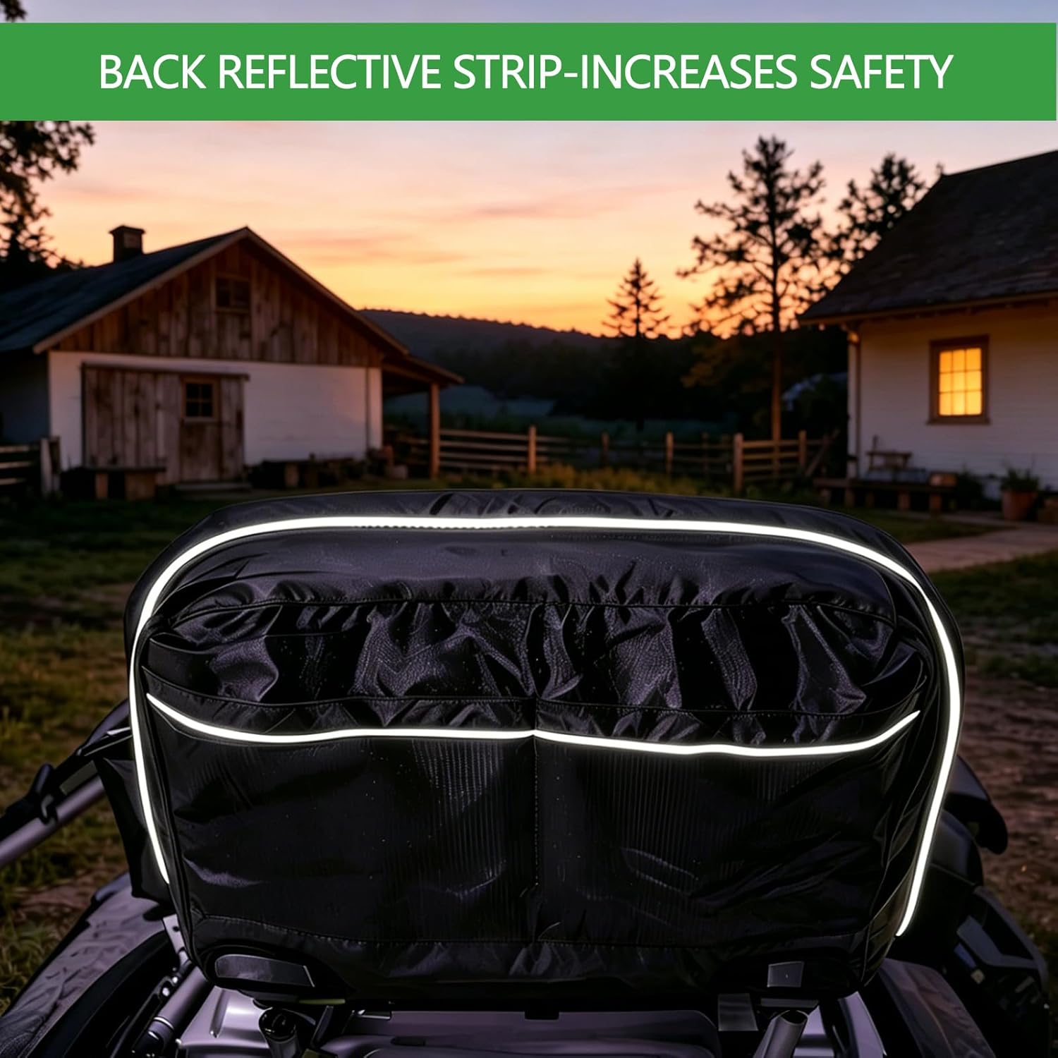 Riding Lawn Mower Seat Cover,Heavy Duty 600D Oxford Waterproof Tractor Seat Cover with Side Pockets for 12.2-14.2''H Seat,Fits John Deere,Kubota,Cub Cadet,Husqvarna Lawn Mower Tractor-Grey M1