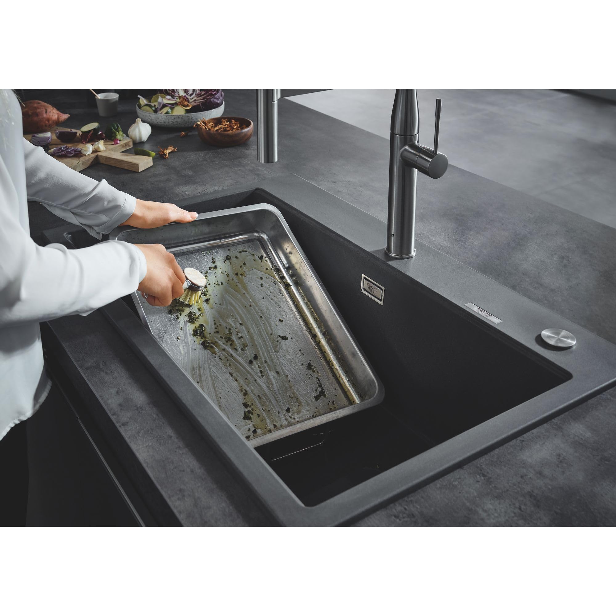 Grohe K700 Kompositspüle granit schwarz 31652AP0 78 x 51 cm