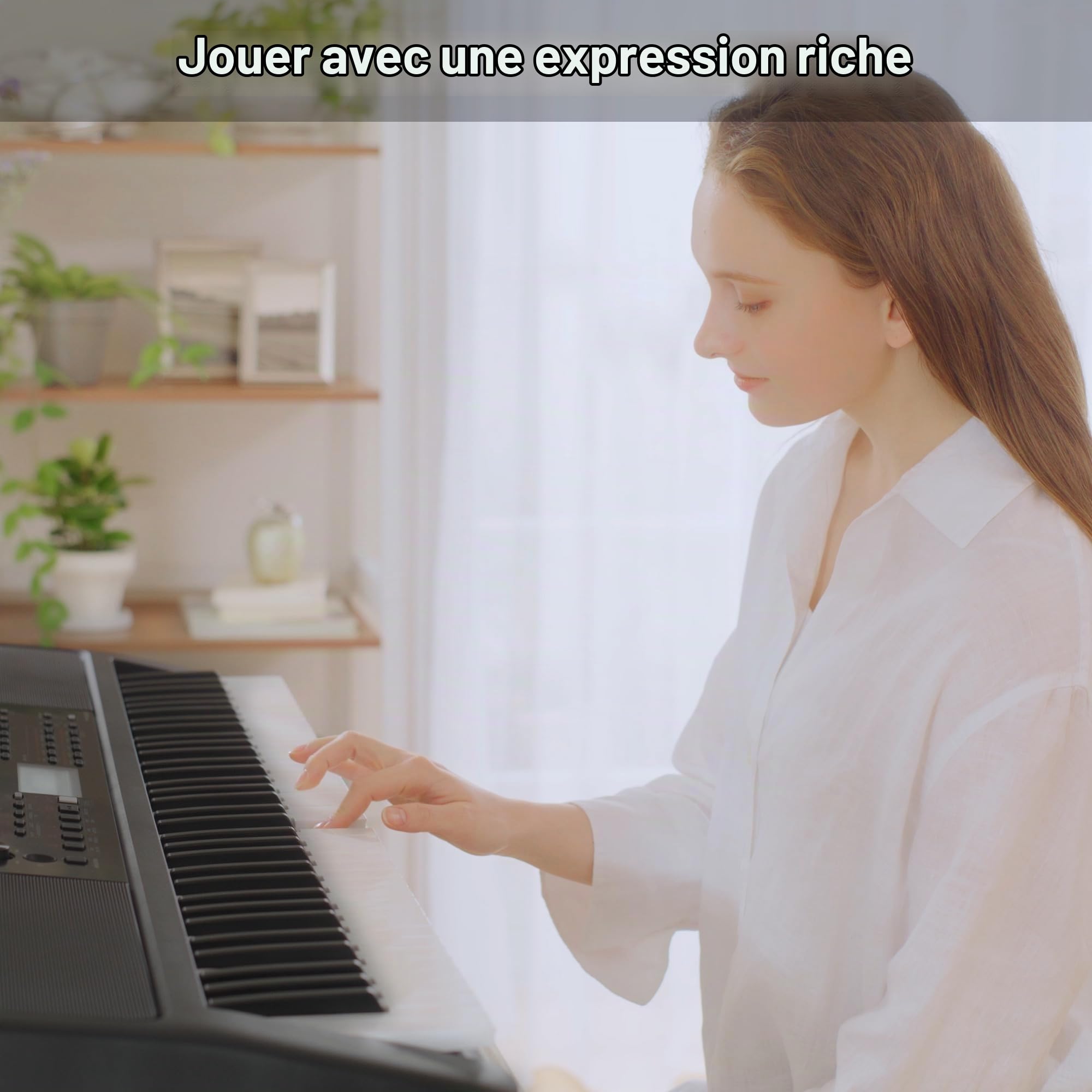 Yamaha PSR-EW320 Clavier portable pour débutants, 650 voix d'instruments authentiques et 76 touches tactiles avec une polyphonie de 48 notes