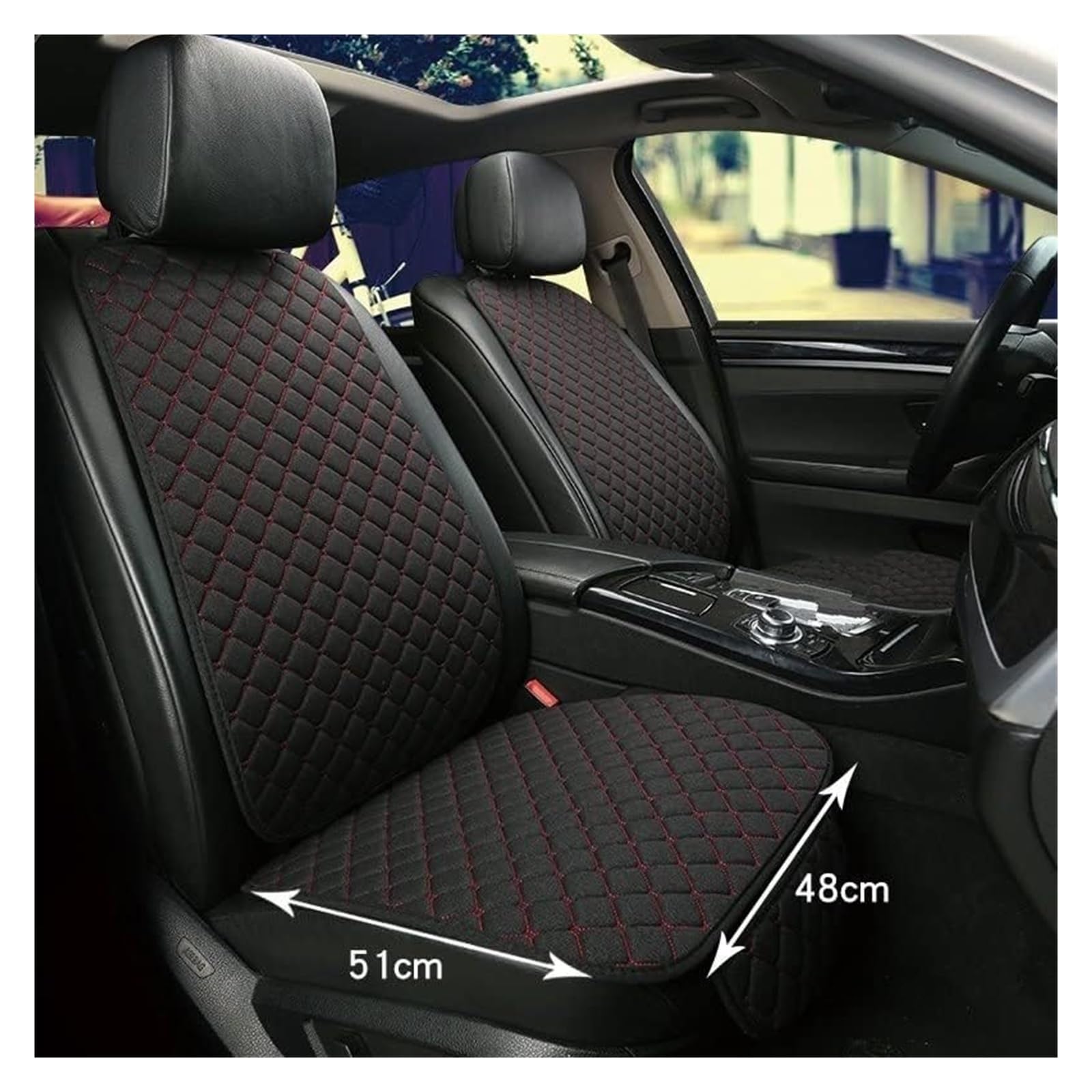 Copri-Sedile Coprisedile Universale Per Auto Protezione Dello Schienale Sedile Anteriore Posteriore Cuscino Lavabile Tappetino Per Auto Coprisedili Auto(Red-3pcs)