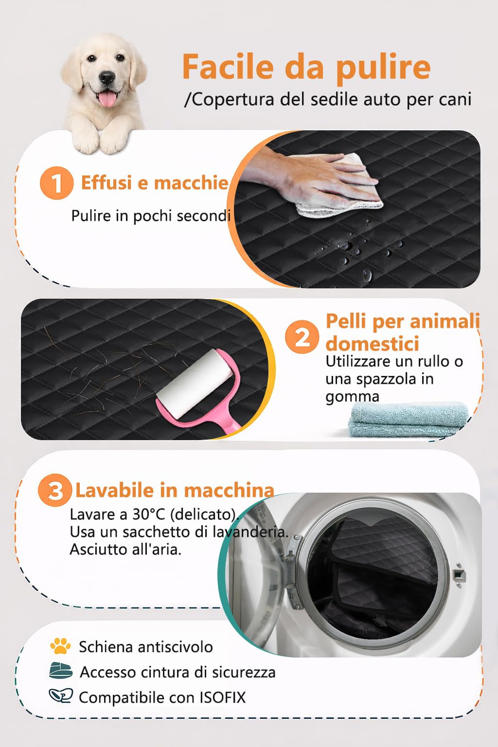 Alfheim Estensore per sedile posteriore per cani, può contenere 180 kg, coprisedile posteriore impermeabile per cani con fondo rigido, materiale aggiornato letto da viaggio per amaca resistente ai