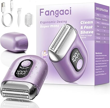 Cordless Electric Shaver for Women: Mini Electric Razors with LED Display.