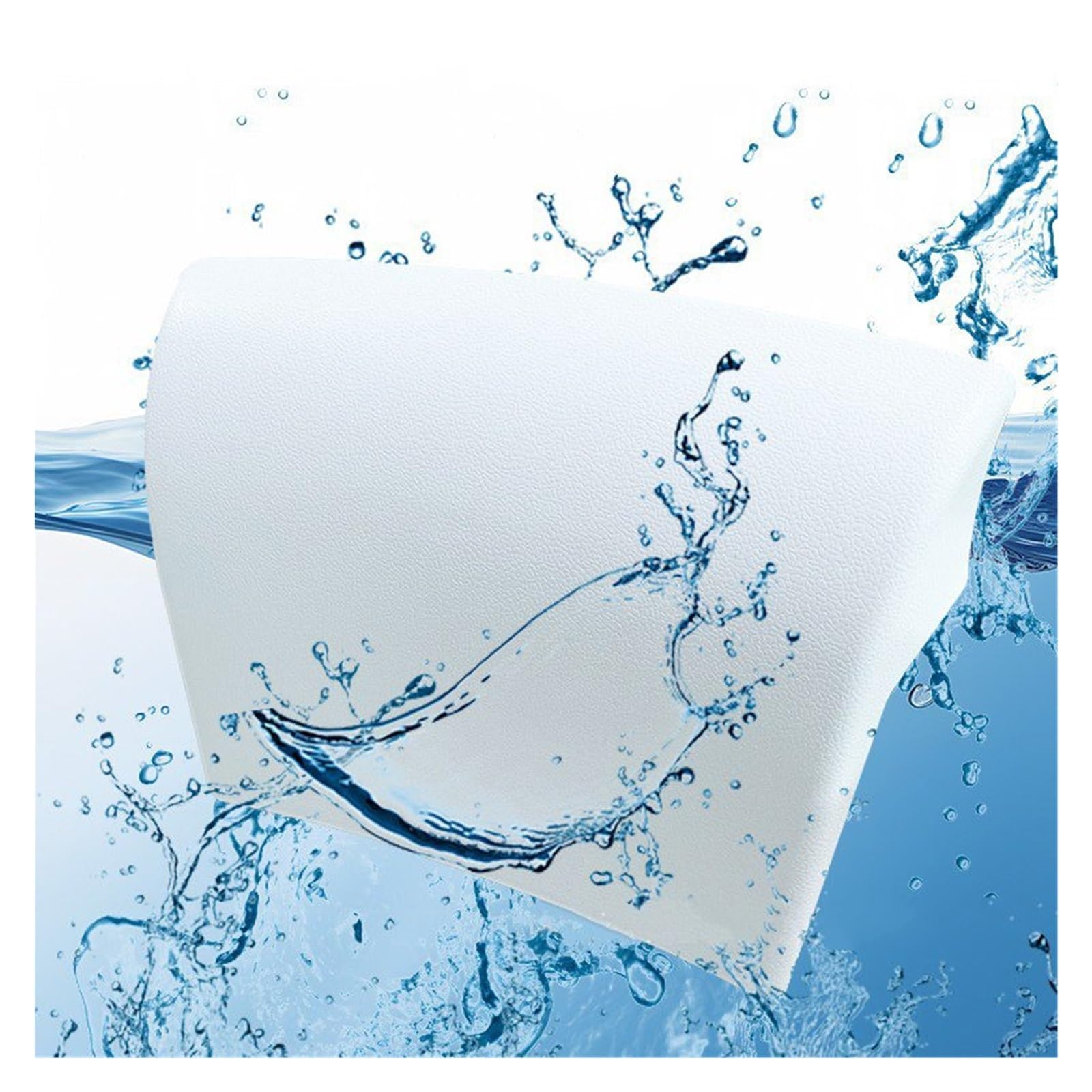 Reposacabezas De Almohada De Bañera Almohada De Baño Cuero Sintético Impermeable Gruesa Cómoda Elástica con Ventosa Grande Cuadrada Borde Recto