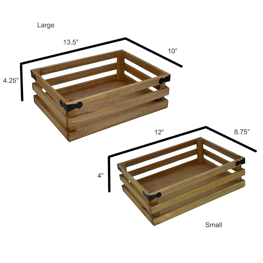 Amazon.com: Admired By Nature 2pcs Rustic Small Wooden