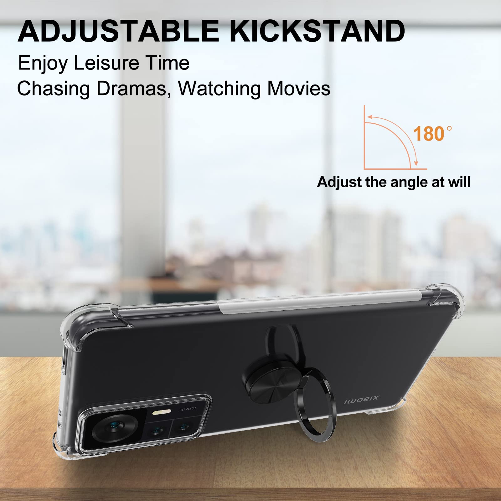 Compatibile per Xiaomi 12T Pro 5G con Anello Supporto Magnete