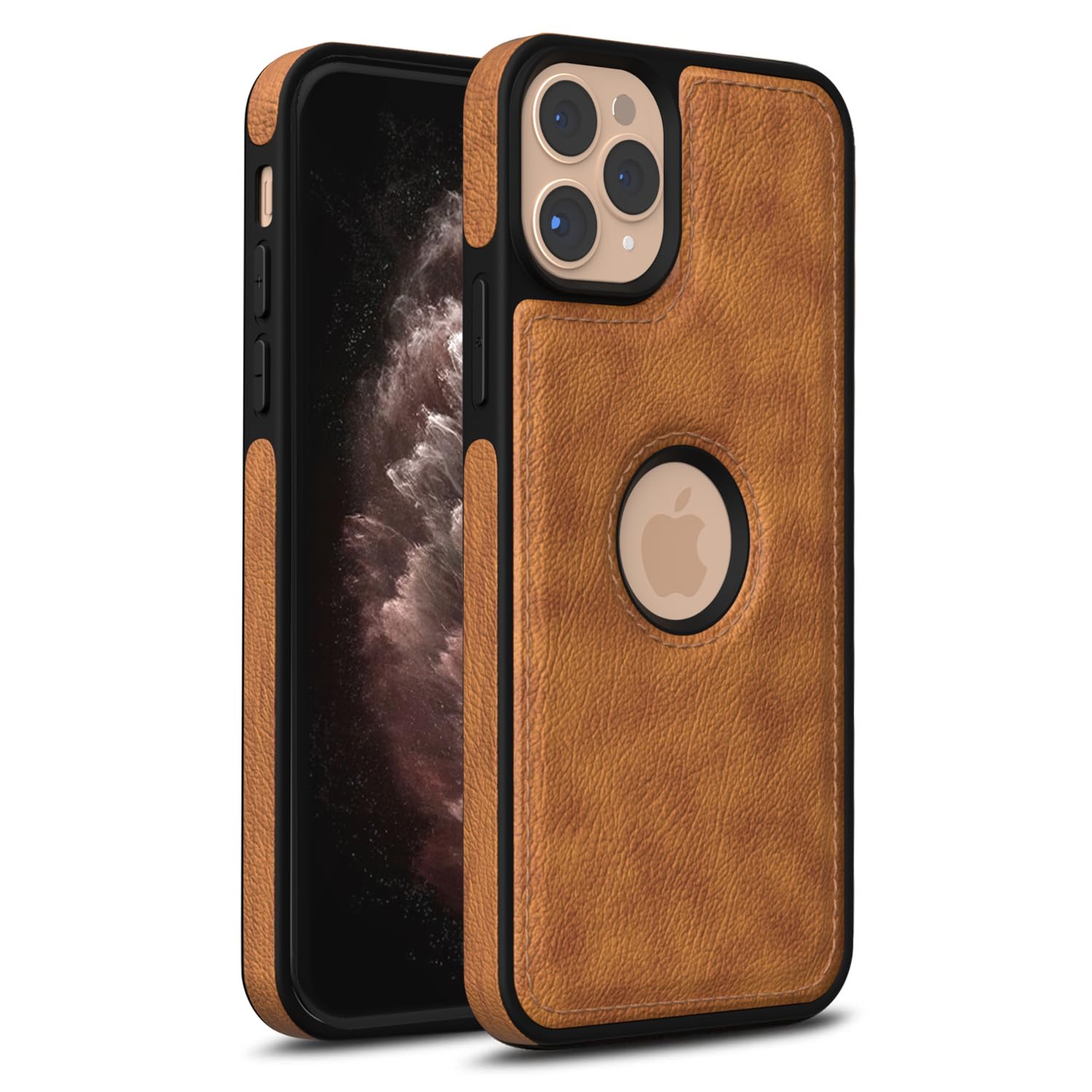 Pikkme Back Cover | Flexible Pu Leather | Full Camera Protection | Raised Edges | Super Soft-Touch | Bumper Case for iPhone 11 Pro (Brown) (B0B3VZT1B2) Amazon Price History, Amazon Price Tracker