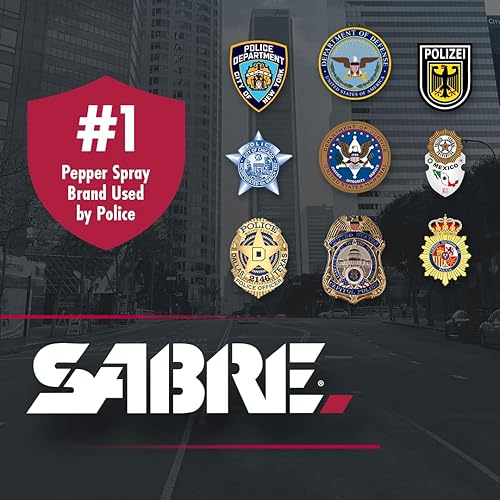 Miniatura 8 de SABRE Lanzador de proyectiles de pimienta, defensa del hogar. Mag tiene capacidad para 7 proyectiles de calibre .68, vistas de fibra óptica