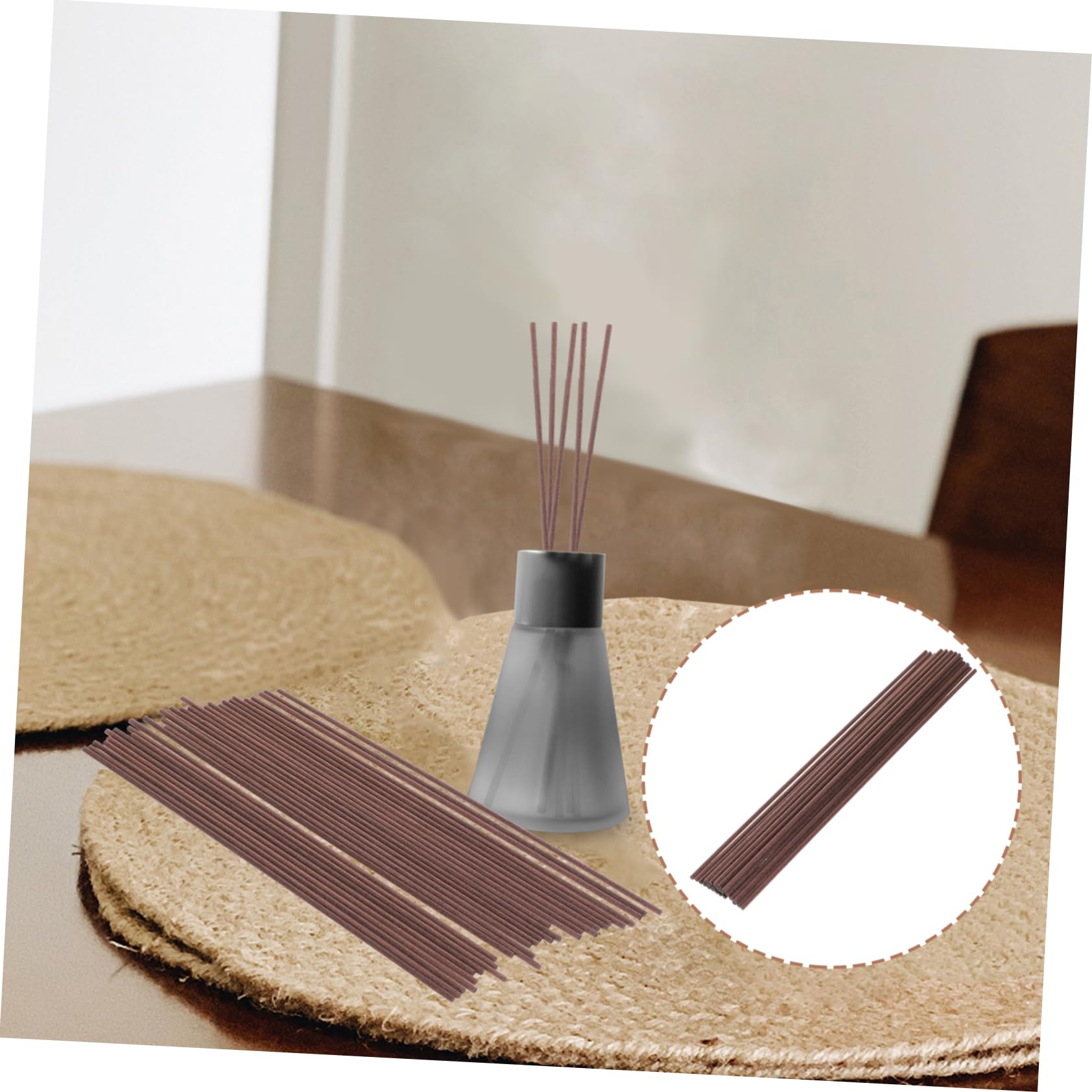 GARVALON 30pcs Natural Rattan Sticks for Diffusers Reeds for Home Fragrance Efficiently Wicks Oils Beautiful Decorative