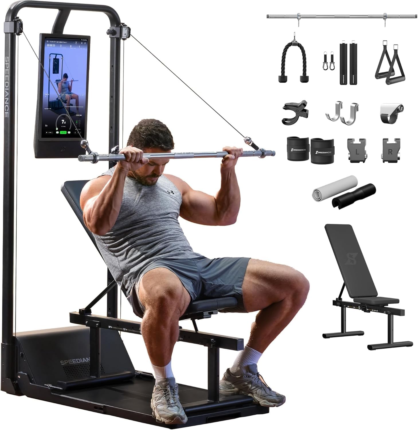 Speediance Gym Monster 2 Works Plus, Smart Home Gym, Upgraded AI-Powered Home Training Machine, Multifunzionale, Attrezzature per il fitness, All-In-One Training Station