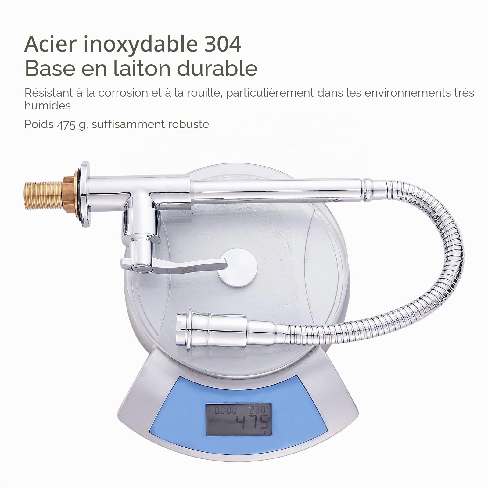 Inchant 360 Rotatif Cuisine Bar Salle de Bains Robinet d'évier Simple Eau Froide Cou Flexible Salle de Lavage Jardin extérieur Robinet d'application Robinets