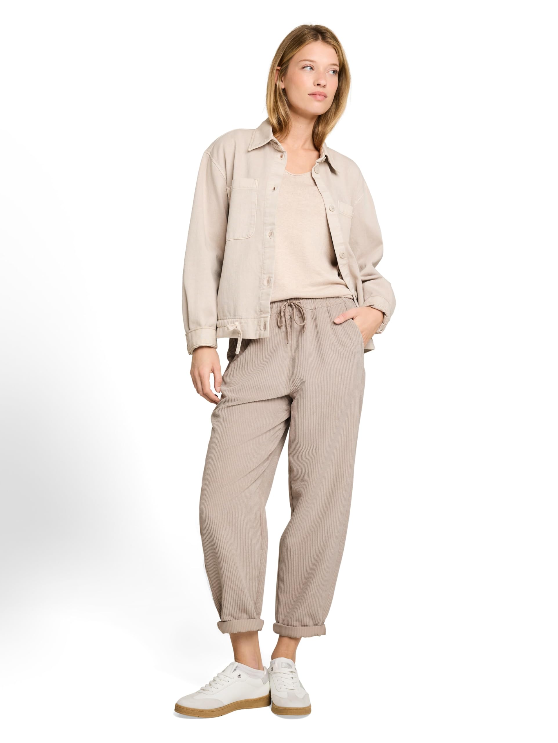 Tom Tailor Damen Barrel Fit Hose aus Cord 1053009
