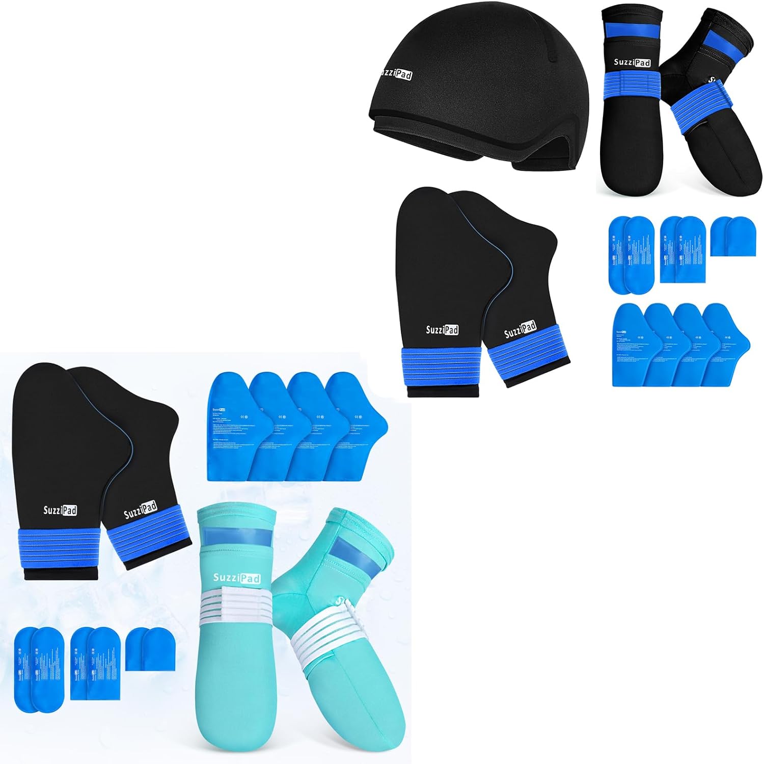 SuzziPad Chemo Care Kit, Cold Therapy Socks & Cold Gloves