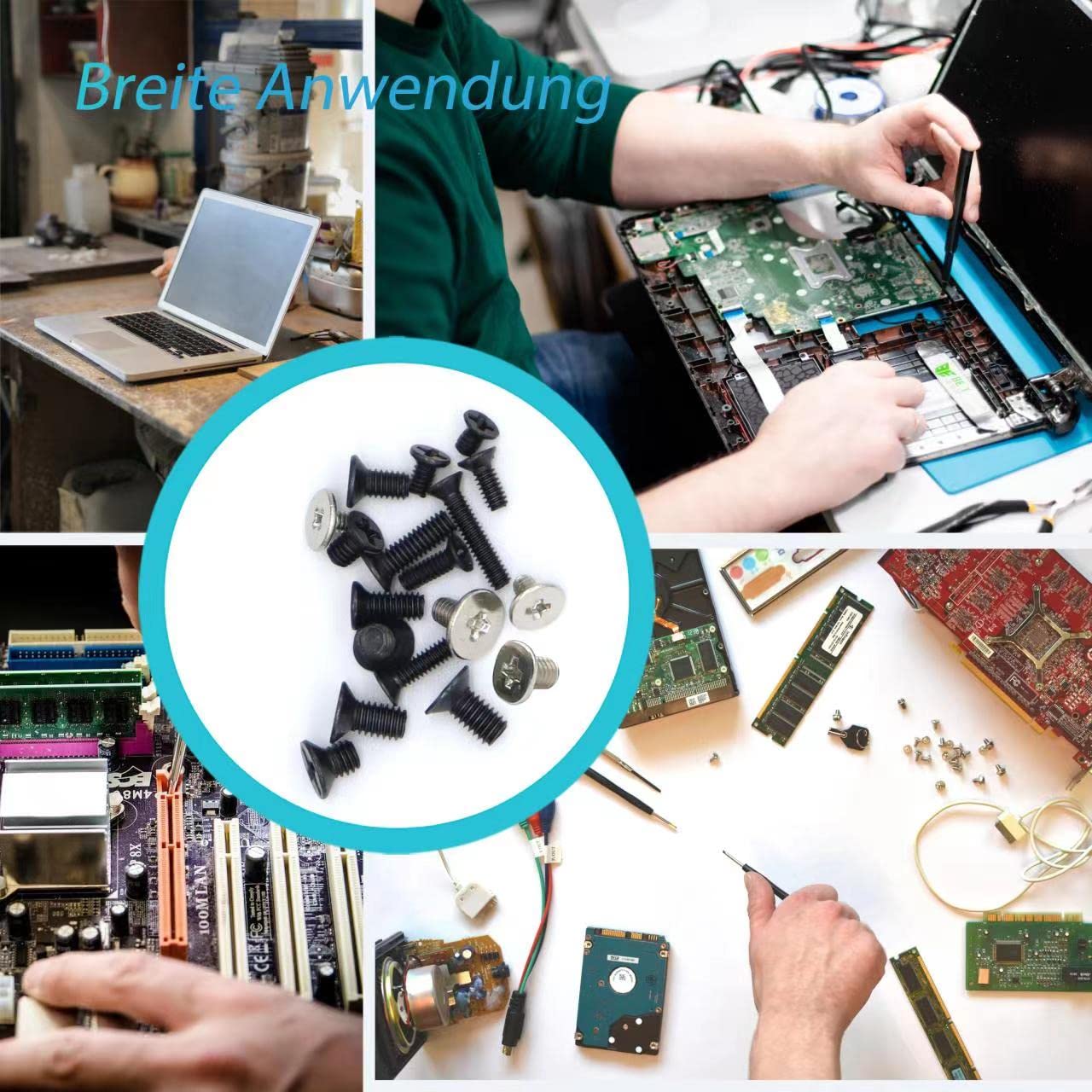 Set Viti Per Computer KUBOWAI - 360 Pezzi, M2/M2.5/M3, 18 Misure, Scatola Organizzata - Foto 4