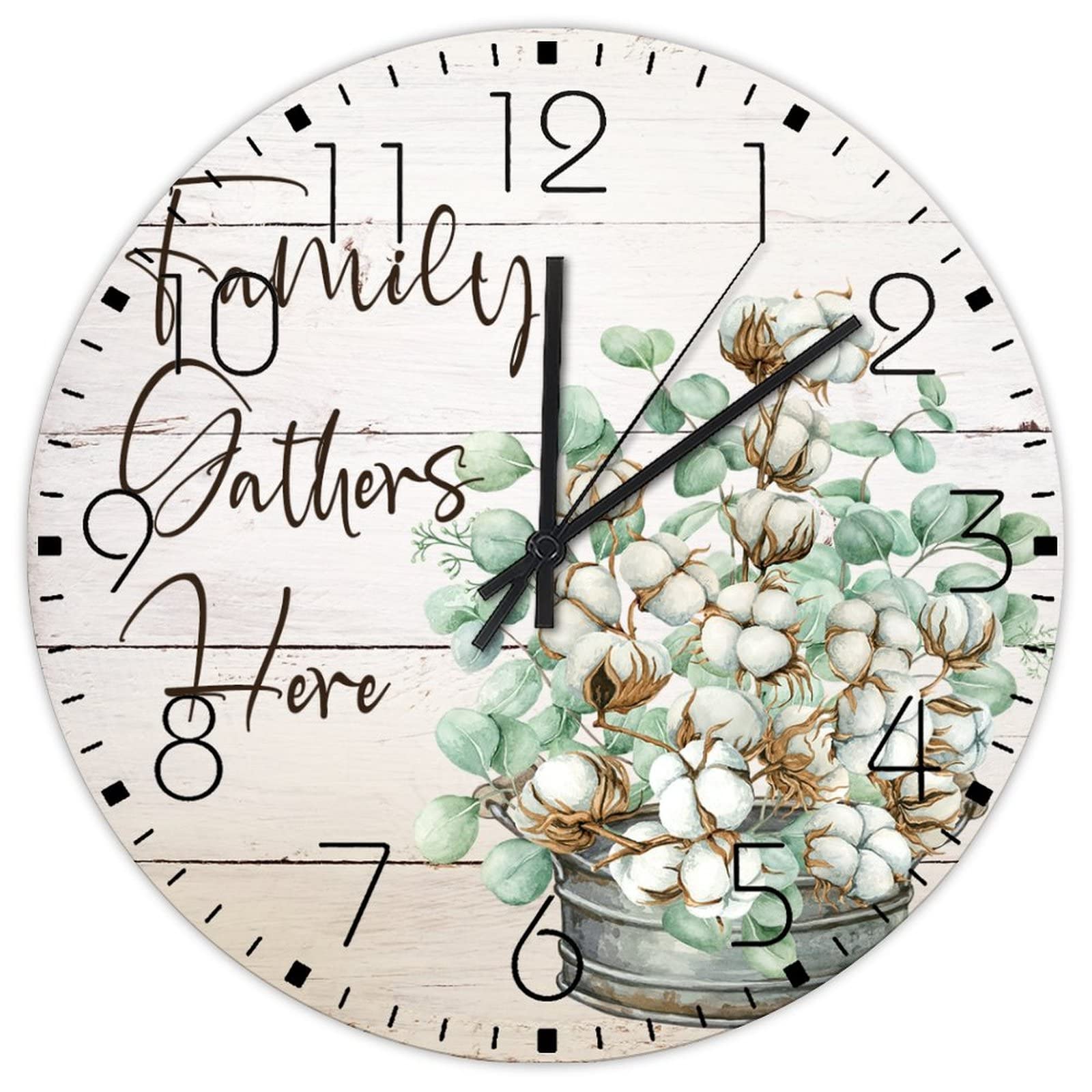 Horloge murale minimaliste vintage en bois pour salle d'art