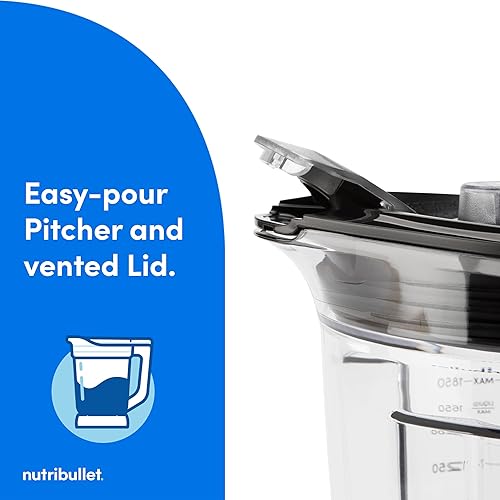 Miniatura 8 de nutribullet SmartSense - Batidora de tamaño completo de 5 velocidades, 1400 vatios, blanco mate