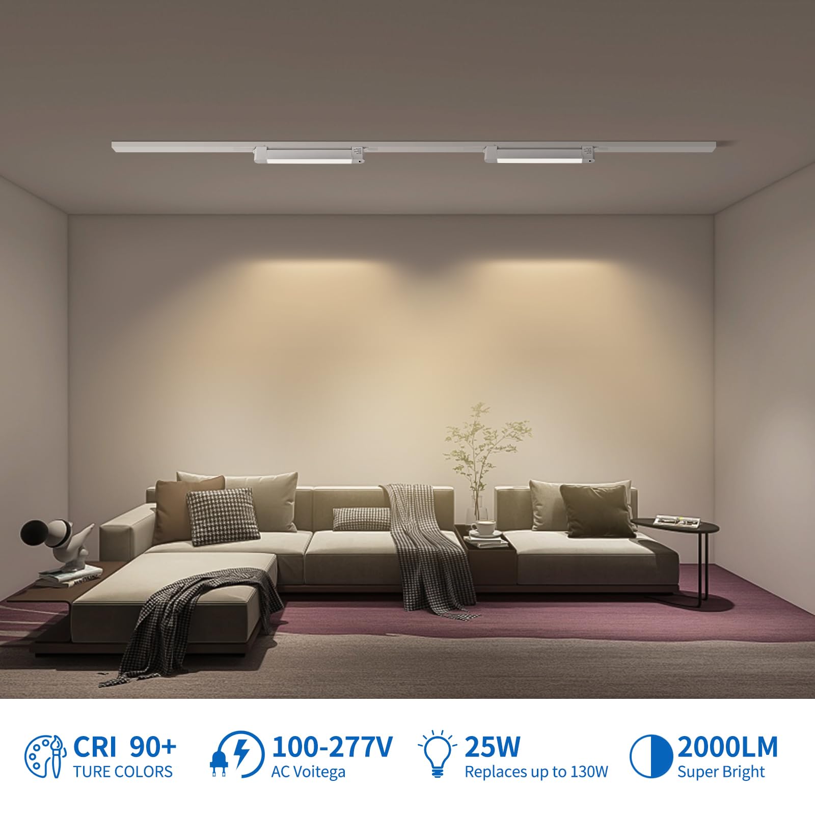 Sensore di movimento interno, rilevatore di movimento esterno, luce notturna IP64 da 25,9 piedi, rilevamento a lunga distanza, per garage, giardino, bagno, spogliatoio con