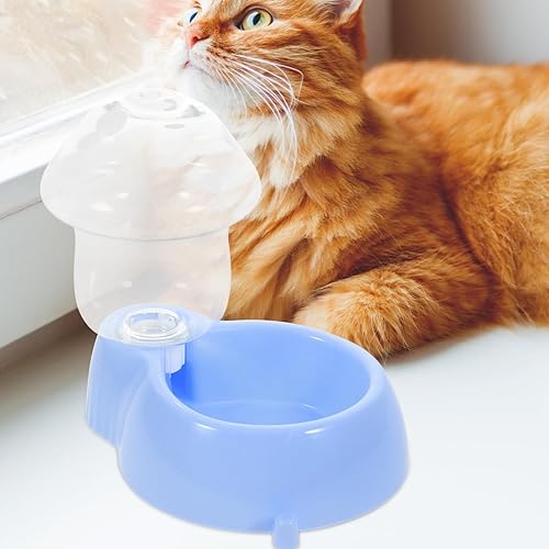 Miniatura 7 de POPETPOP Dispensador automático de gravedad para mascotas, alimentador de agua para perros y gatos, forma de hongo, recipiente para platos de