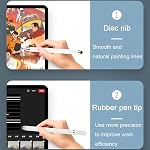 2-in-1 Stylus stylo pour écran tactile, 3pcs Stylos universel de haute précision pour iPad Compatible avec Apple, iPhone, iPad, Android, tablettes Microsoft, téléphones