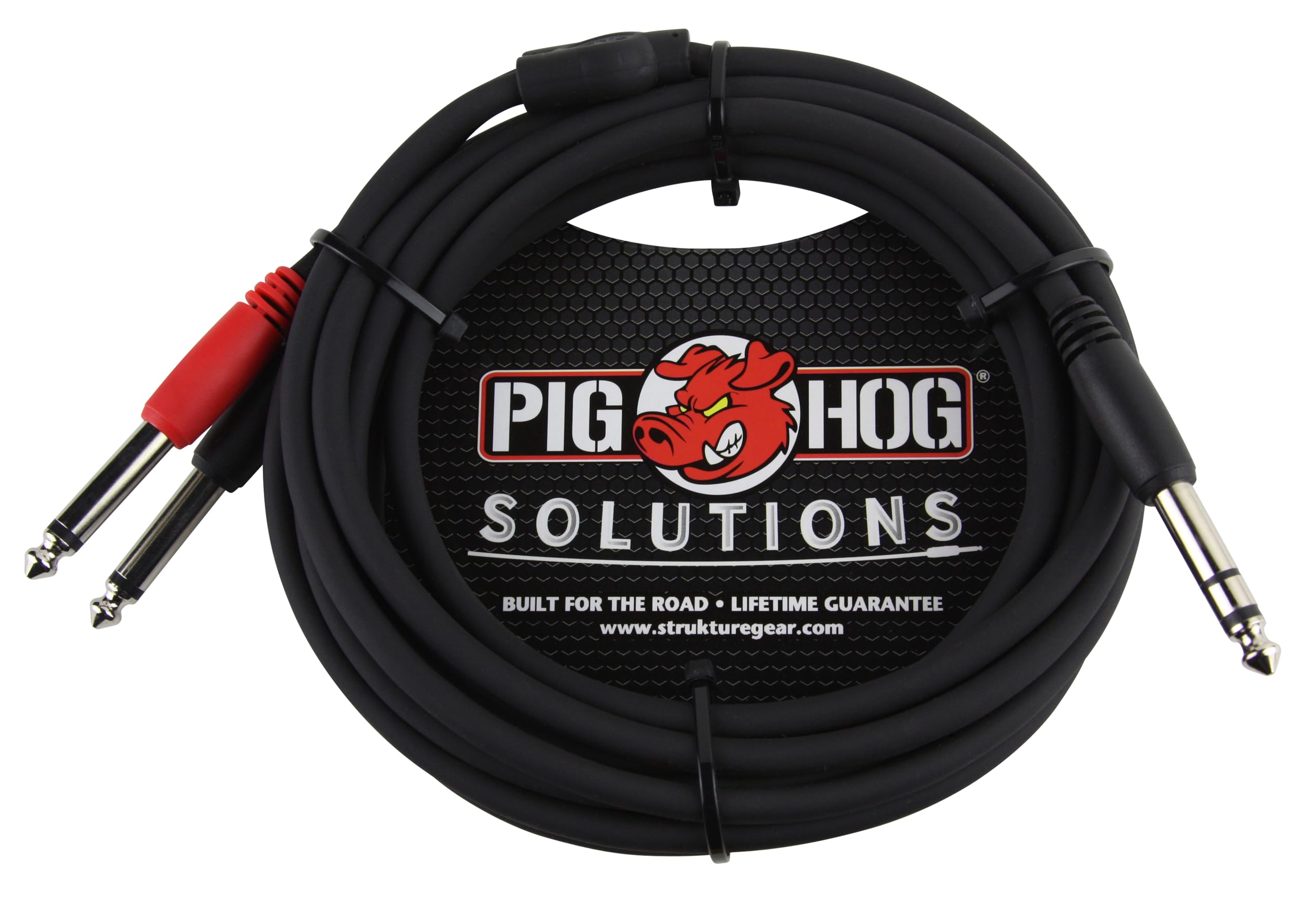 Câble Y stéréo Pig Hog adaptateur jack 1/4 mâle vers double mono femelle PYS214F - 2