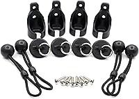 Vista 1 de Kit de bungee universal para parasoles opacos y enrollables (negro, Bugee y OR. tapa de extremo, paquete de 2)