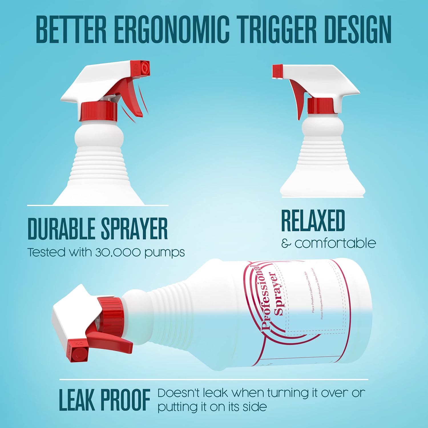 Spray Bottles, Empty Sprayer Bottle, Heavy Duty Cleaning Nozzle